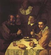 Diego Velazquez, Trois Hommes a table (df02)